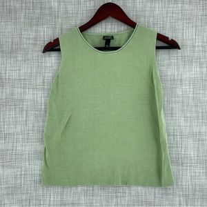 Eileen Fisher Womens Size S Silk blend green tank top 0780